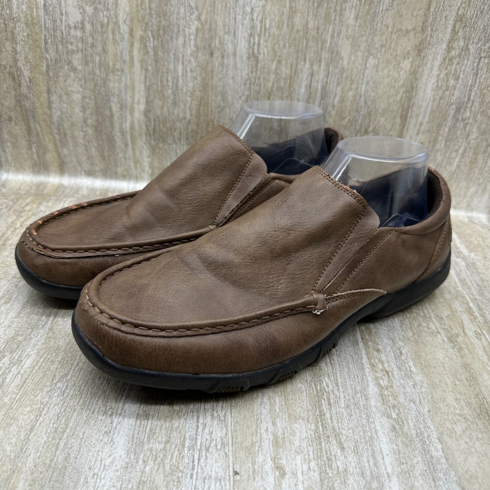 ROPER Hang Loose Slip-On Casual Shoe Men's Size US 10 Brown‎ Loafers FLAW